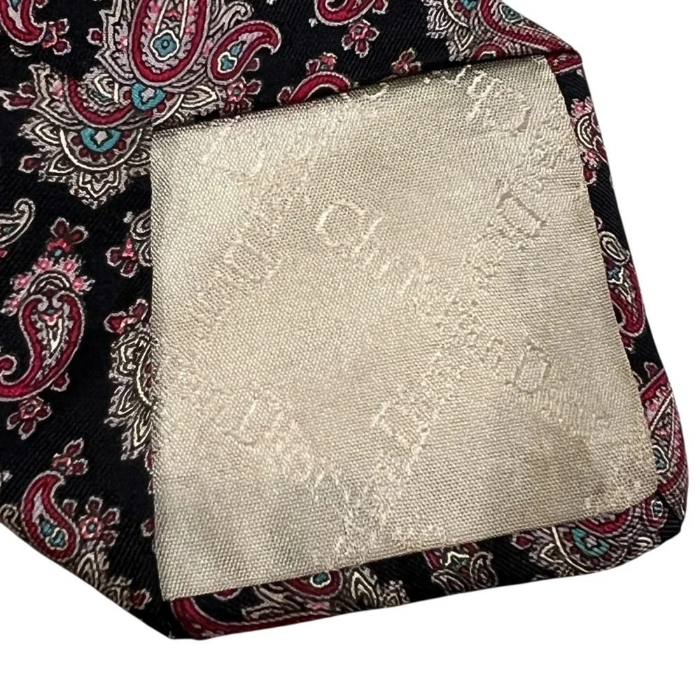 Dior Paisley Silk Tie - Black and Red
